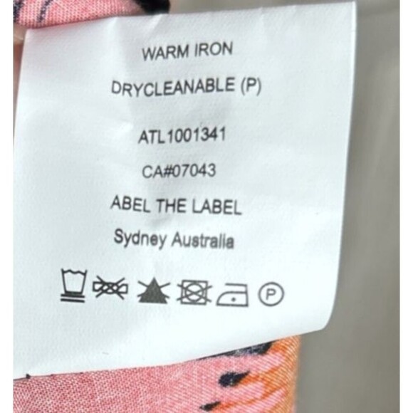 Abel The Label Midi Dress High Low Hem Floral Print Flutter Sleeve Size XS - Picture 8 of 8